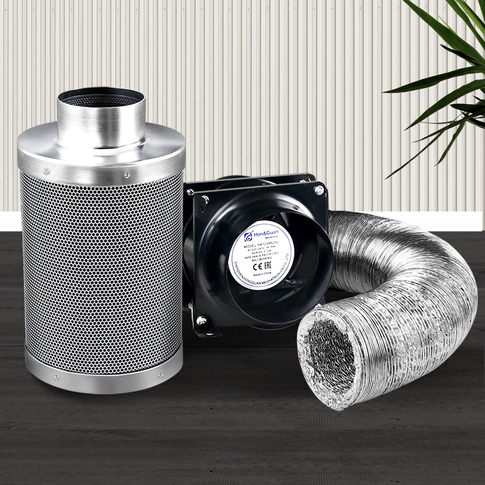 NNEDSZ Grow Tent Ventilation Kit Vent Fan Carbon Filter Duct Ducting 4 inch-3