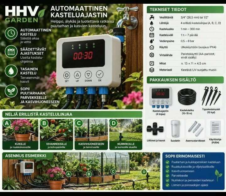 HHV Garden SmartDrip – automaattinen kasteluajastin