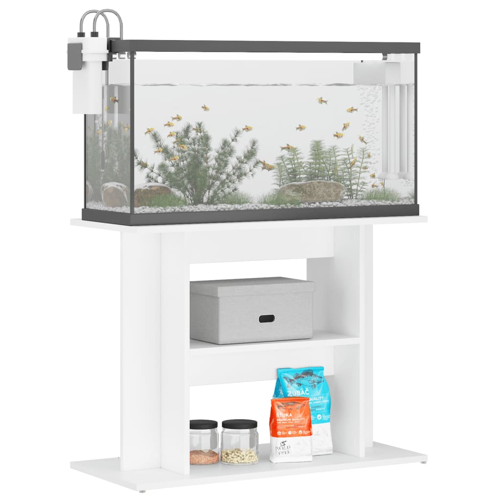 NNEVL Aquarium Stand White 80x35x60 cm Engineered Wood-2