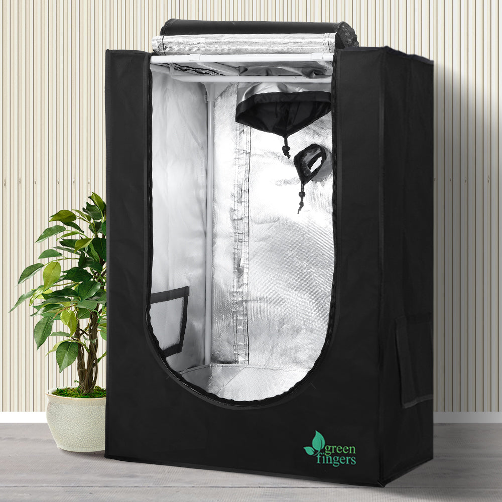 NNEDSZ Greenfingers Hydroponics Grow Tent Kits Hydroponic Grow System Black 60X60X90CM 600D Oxford-3