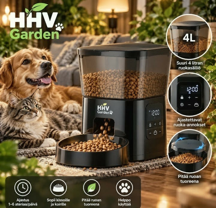 HHV Garden Smart Pet Feeder 4 L – musta