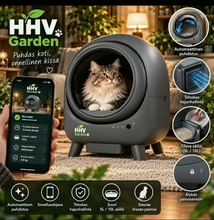 HHV Garden SmartCat – itsepuhdistuva älyhiekkalaatikko